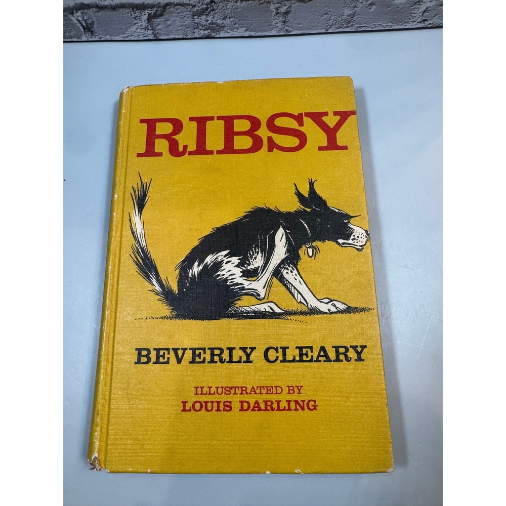 Beverly Cleary Ribsy Hardcover Weekly Reader 1964 Yellow Vintage Childrens Book